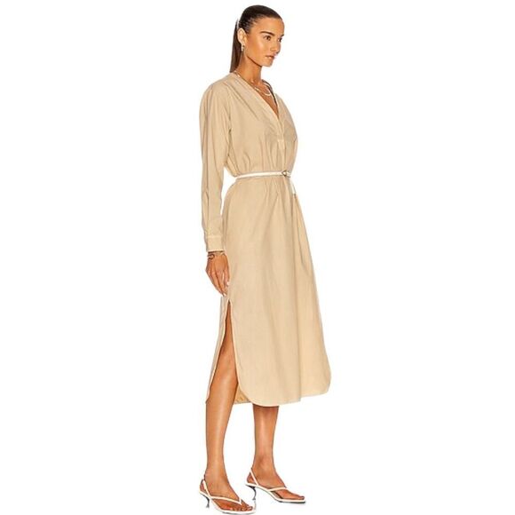 NILI LOTAN Midi Dress XS Cotton Poplin Shirtdress‎ Button Down Pockets Oversized - Picture 1 of 14